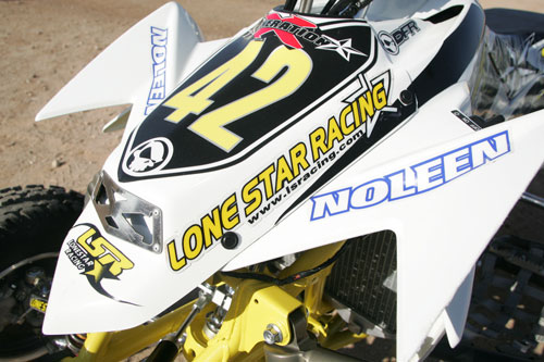 and yellow graphics kit